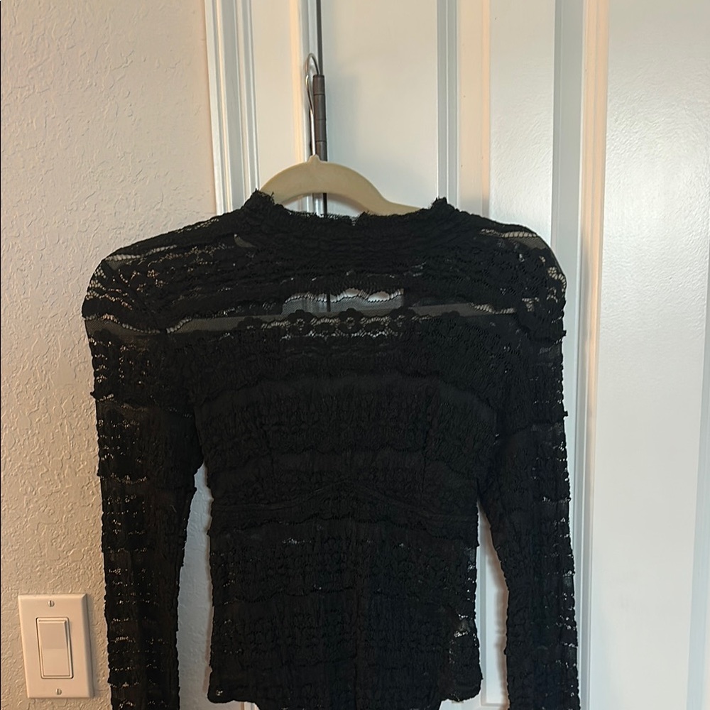 Free people long sleeve lace bodysuit